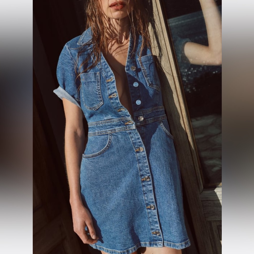 Brand new with tags Zara Denim Mini Dress Sz S
